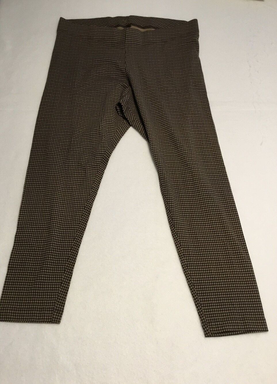 Old Navy Womens Tan Leggings Sz XL Petite Plaid Check
